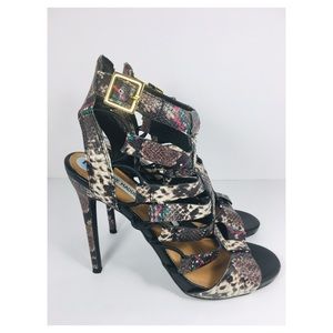 Steve Madden Snakeskin Confetti Heels